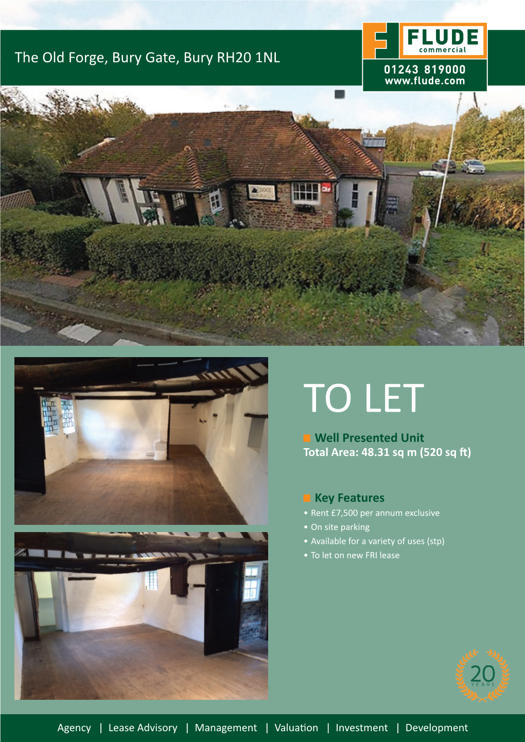 TO LET Well Presented Unit Total Area: 48.31 Sq M (520 Sq Ft)