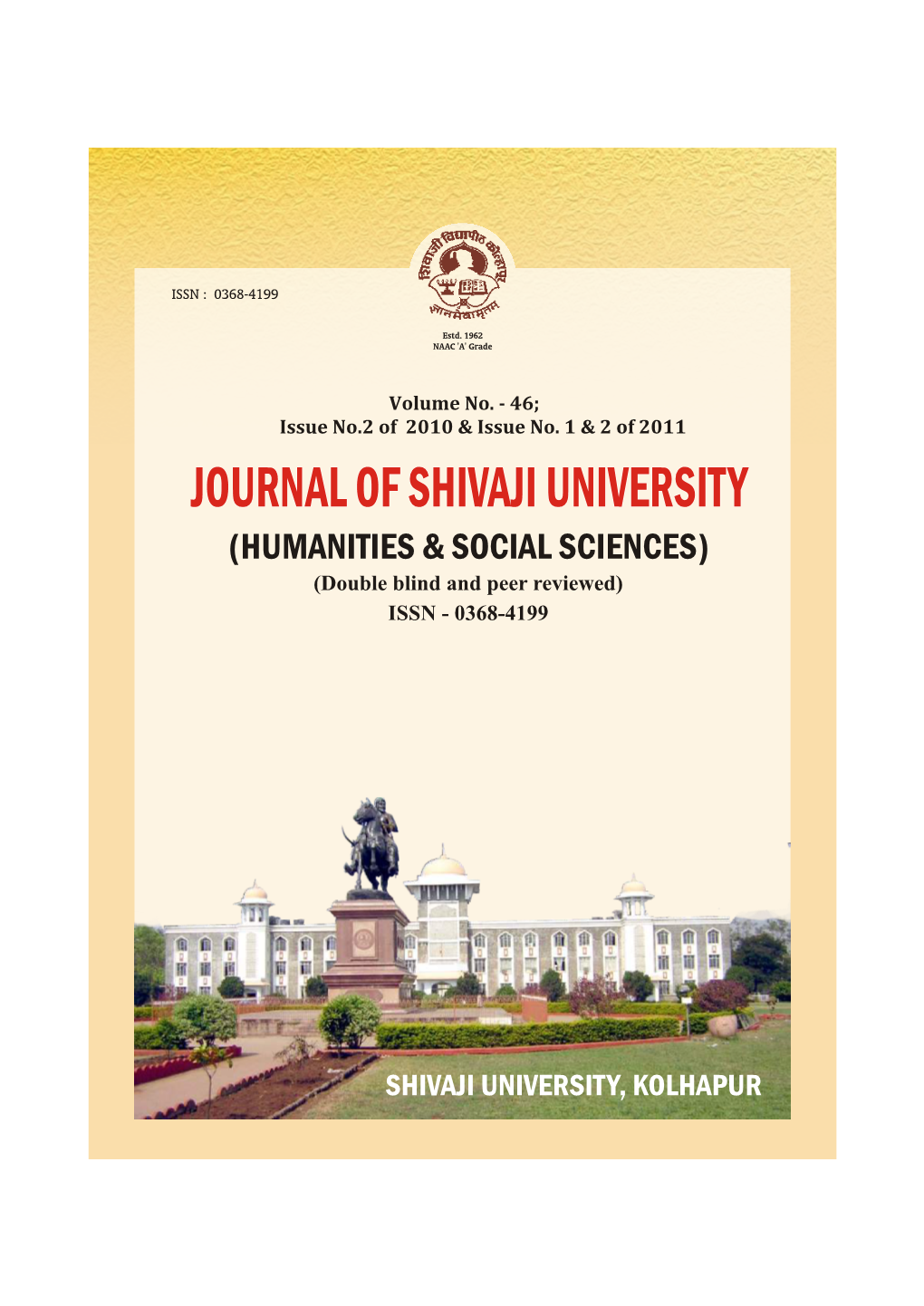 46 Journal of Shivaji University Cover