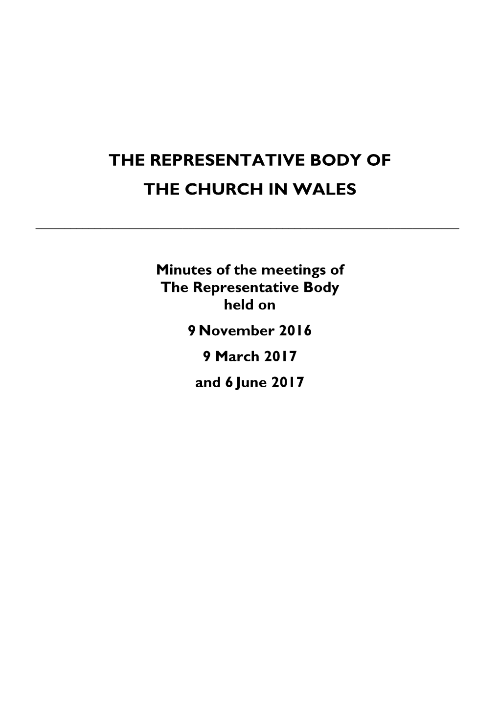 The Representative Body of the Church in Wales