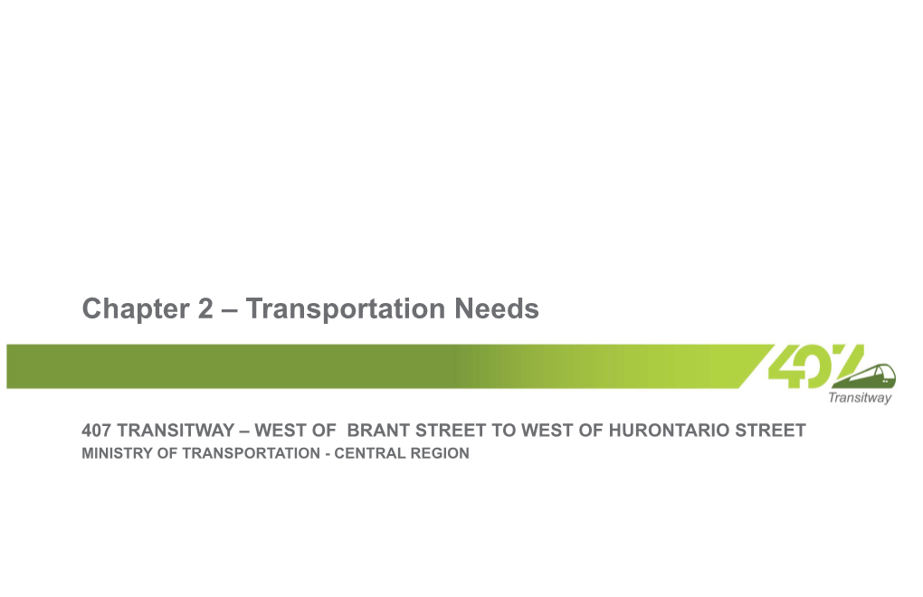 Transportation Needs