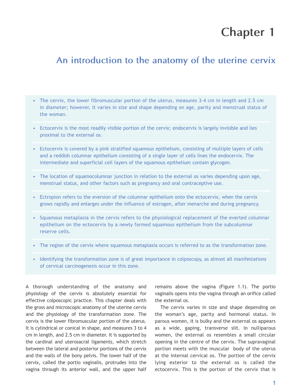 An Introduction to the Anatomy of the Uterine Cervix