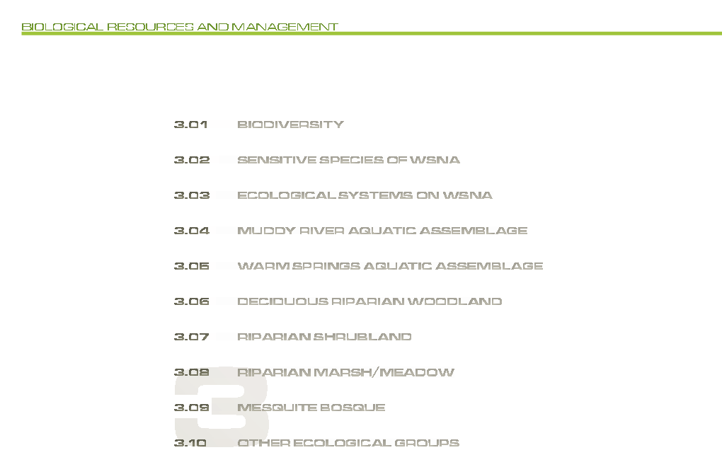 Biological Resources and Management