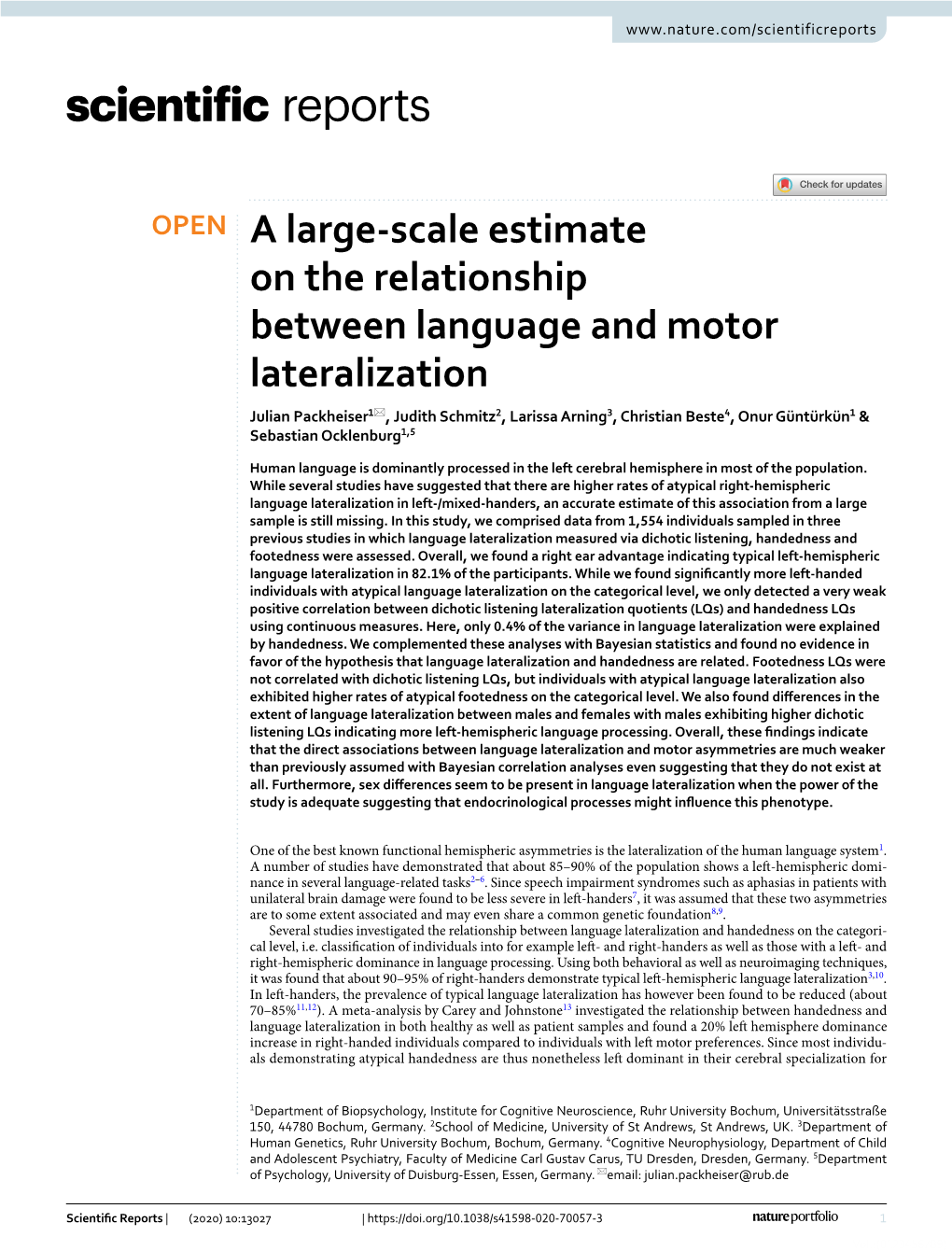 A Large-Scale Estimate on the Relationship Between Language And