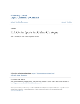 Park Center Sports Art Gallery Catalogue State University of New York College at Cortland