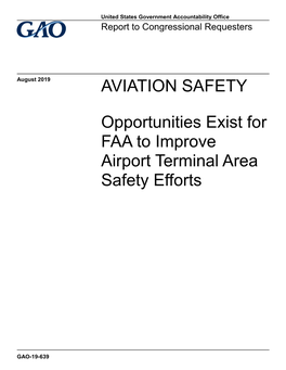 Gao-19-639, Aviation Safety