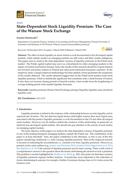 State-Dependent Stock Liquidity Premium: the Case of the Warsaw Stock Exchange