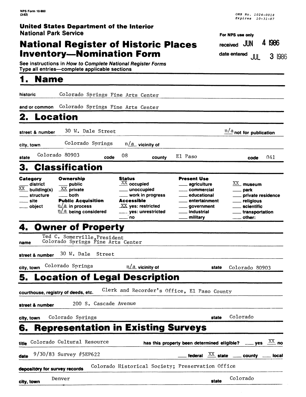 National Register of Historic Places Registration Form