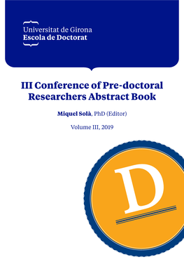 III Conference of Pre-Doctoral Researchers Abstract Book