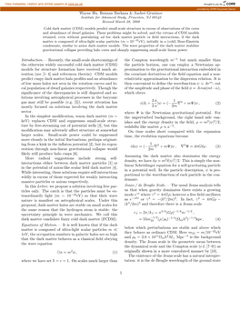 Cold and Fuzzy Dark Matter View Metadata, Citation and Similar Papers at Core.Ac.Uk Brought to You by CORE