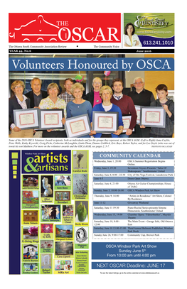 Volunteers Honoured by OSCA