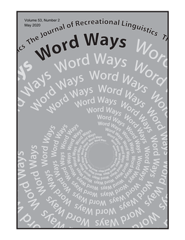 Word Ways V.53 No.2 Complete Issue