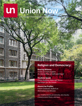 Union Now the Magazine of Union Theological Seminary | Summer 2013