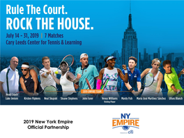 2019 New York Empire Official Partnership World Teamtennis