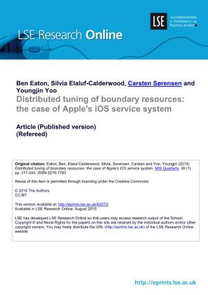 Distributed Tuning of Boundary Resources: the Case of Apple's Ios Service System