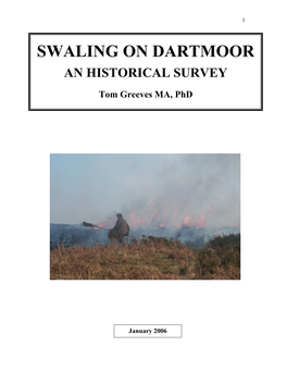 Swaling on Dartmoor