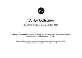 Darley Collection Royal Irish Academy Special List No