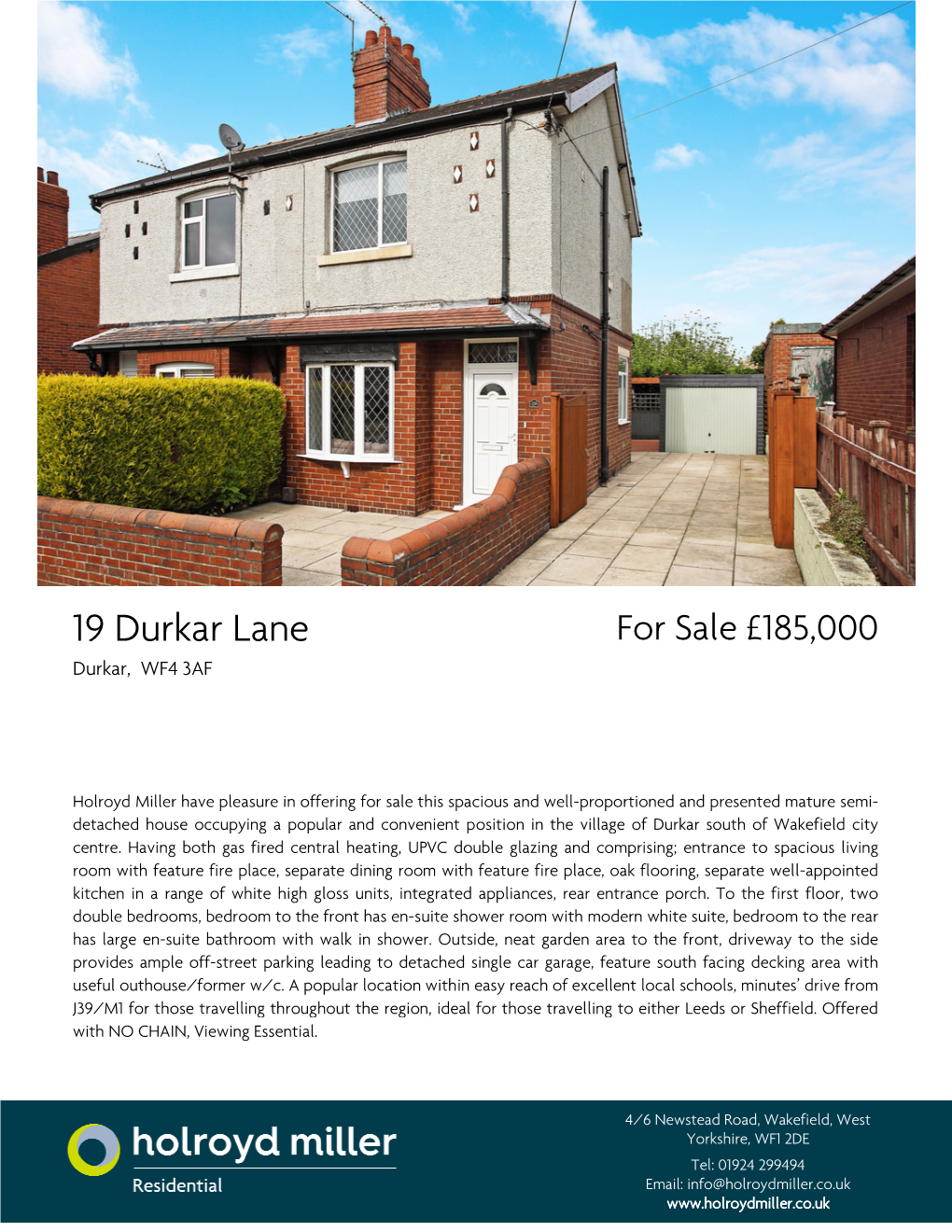 19 Durkar Lane for Sale £185,000 Durkar, WF4 3AF