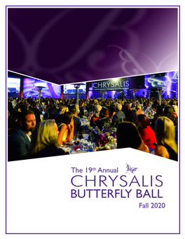 BUTTERFLY BALL Fall 2020 Changing Lives Through Jobs
