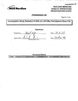 Investigation Study Radiation Profile on a 20 Gbq Therasphere Dose Vial