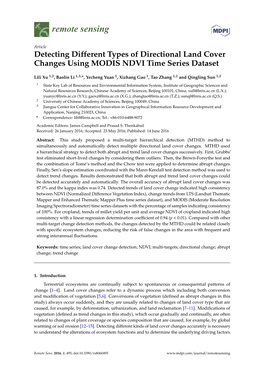 Detecting Different Types of Directional Land Cover Changes Using MODIS NDVI Time Series Dataset