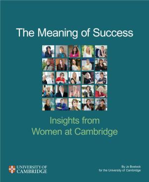 The Meaning of Success: Insights from Women at Cambridge Makes a Compelling Case for a More Inclusive Definition of Success