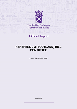 Referendum (Scotland) Bill Committee