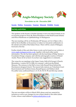 The Anglo-Malagasy Society