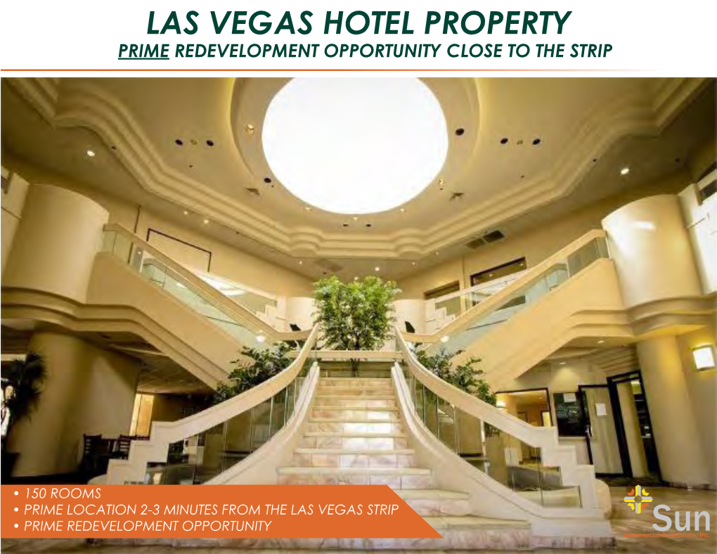 Las Vegas Hotel Property Prime Redevelopment Opportunity Close to the Strip
