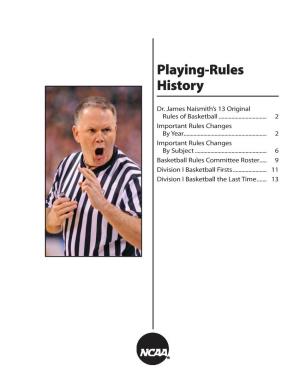 2012 Men's Basketball Records-Rules