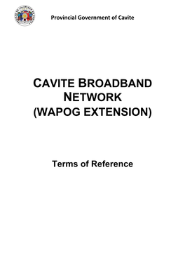Cavite Broadband Network (Wapog Extension)
