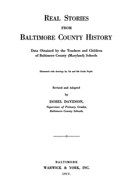 Real Stories Baltimore County History
