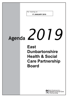 Agenda 2019 East Dunbartonshire Health & Social Care Partnership Board