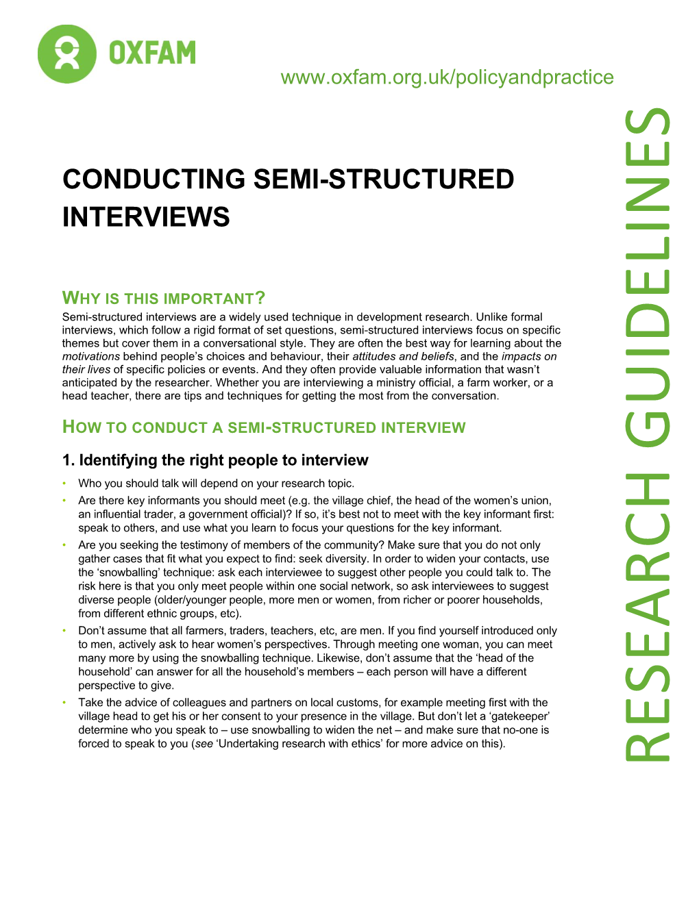 Conducting Semi-Structured Interviews