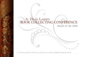 BOOK Collecting Conference March 27-28, 2008