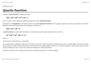 Quartic Function - Wikipedia 22/09/2019, 10�03