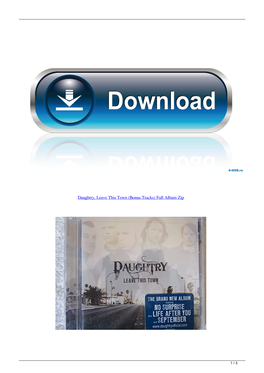 Daughtry Leave This Town Bonus Tracks Full Album Zip