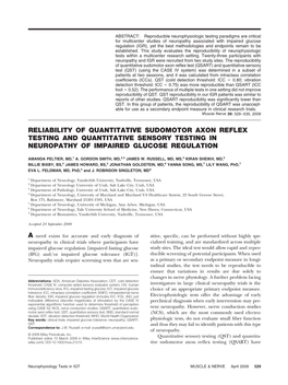Reliability of Quantitative Sudomotor Axon Reflex Testing and Quantitative Sensory Testing in Neuropathy of Impaired Glucose Regulation