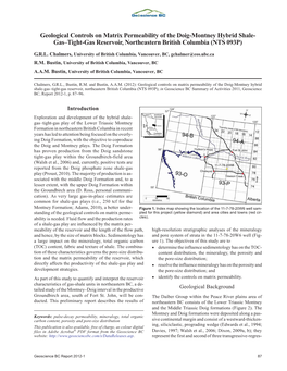 Geological Controls on Matrix Permeability of the Doig-Montney Hybrid Shale- Gas–Tight-Gas Reservoir, Northeastern British Columbia (NTS 093P)