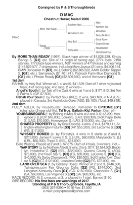 Consigned by P & S Thoroughbreds Chestnut Horse; Foaled 2006 By
