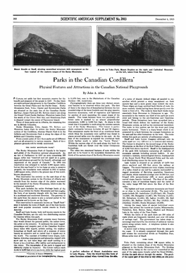 Parks in the Canadian Cordillera *