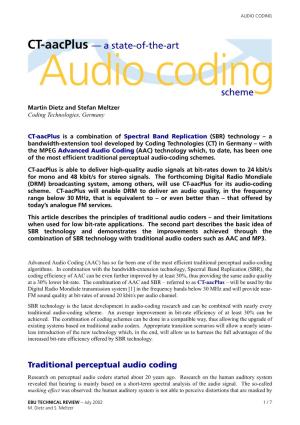 CT-Aacplus — a State-Of-The-Art Audio Coding Scheme