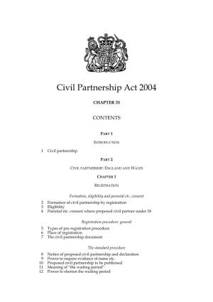 Civil Partnership Act 2004