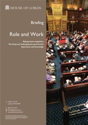 House of Lords Briefing