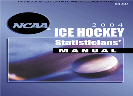 2004 NCAA Ice Hockey Statisticians' Manual