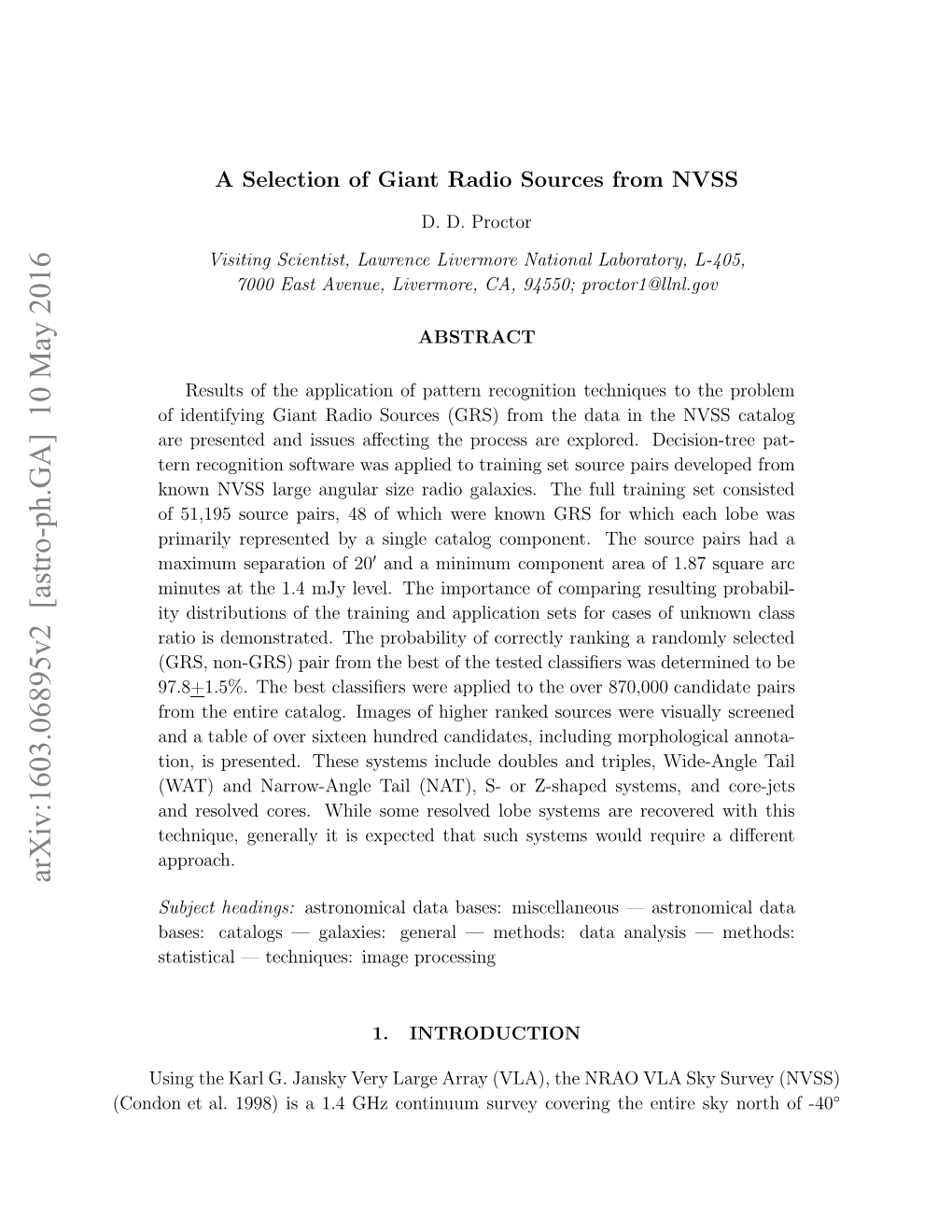 Arxiv:1603.06895V2 [Astro-Ph.GA] 10 May 2016 Cno Ta.19)I