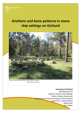 Artefacts and Bone Patterns in Stone Ship Settings on Gotland
