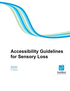 Accessibility Guide for Sensory Loss