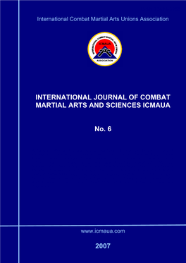 International Journal of Combat Martial Arts and Sciences Icmaua