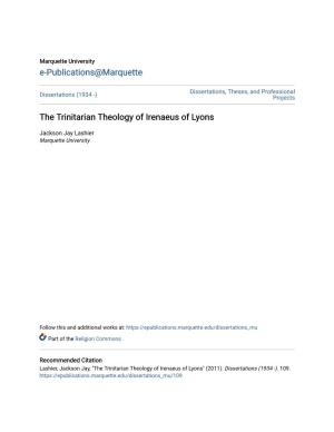 The Trinitarian Theology of Irenaeus of Lyons