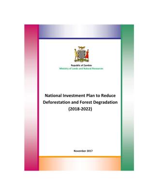 National Investment Plan to Reduce Deforestation and Forest Degradation (2018-2022)